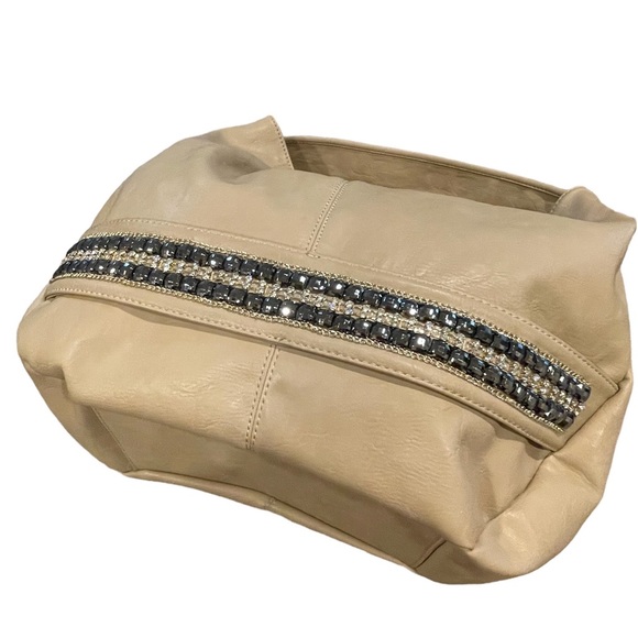 ***SOLD***. Charming Charlie Rhinestone Embellished Strapped Shoulder Bag - Picture 3 of 15
